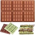 Fimary Chocolate Molds - Non-Stick Chocolate Bar Mold, Break Apart Chocolate Bar Maker Food Grade Deep Chocolate Bar Mold For Knafeh Pistachio Chocolate Bar, Milk Chocolate Bar Home Diy - 1 Piece