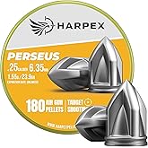 Harpex Perseus .25 Cal Airgun Pellets – 23.9 Grain Pointed Design – High Accuracy & Penetration – Precision Lead Pellets for Target Shooting, Small Game & Consistent Performance – 180 Count