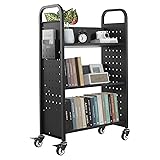 VEVOR Rolling Library Book Cart, 330 lbs