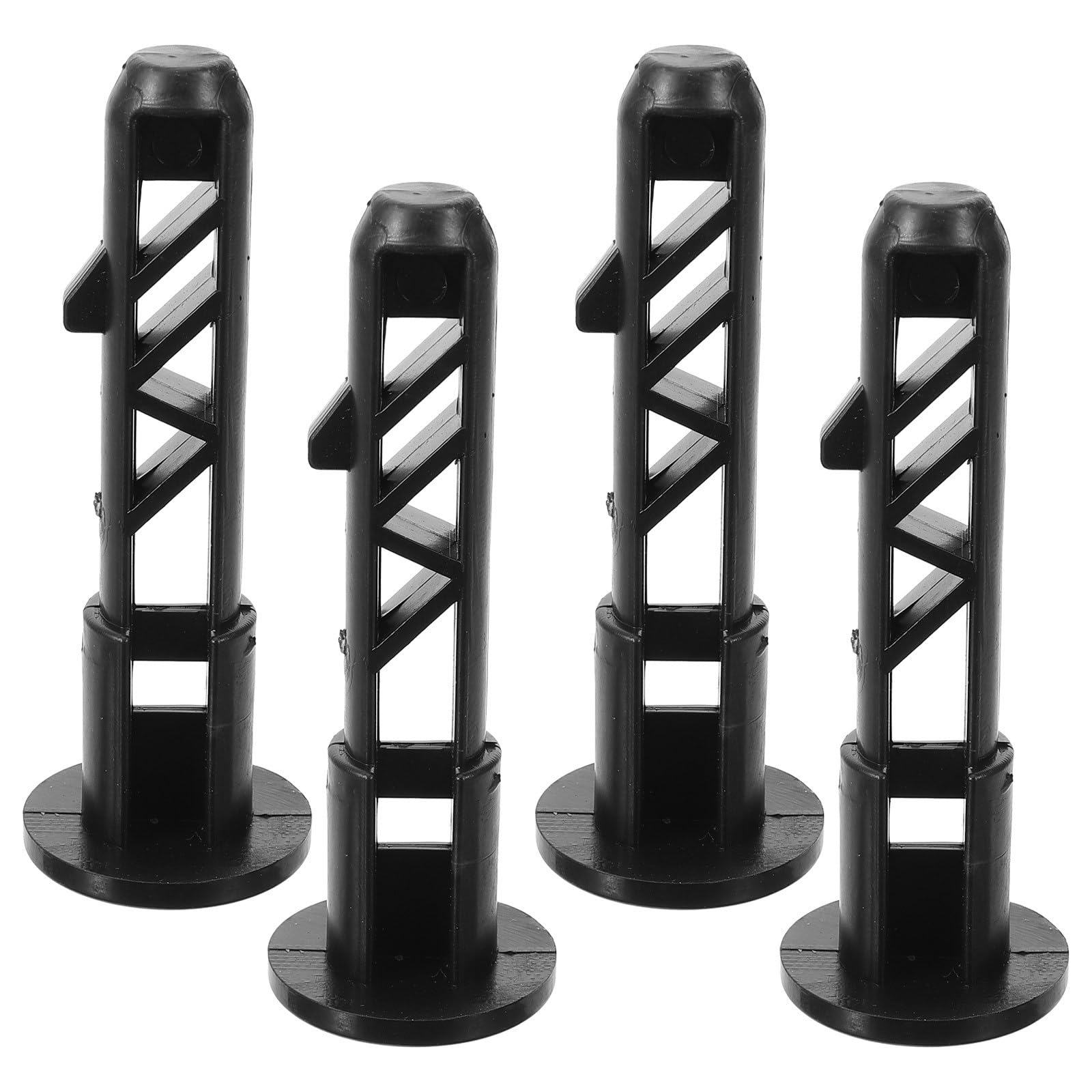 4pcs Outdoor Wheelie Bin Lid Hinge - Black Plastic Locking for 120L/240L Trash Bins, Secure Your Garbage Bin with Ease