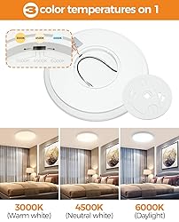 6PACK LED Flush Mount Ceiling Light Fixture, 12Inch