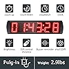 Ganxin] LED Digital Countdown Timer With Clock And Stopwatch Function