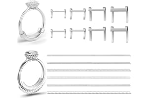 Omilly Metal Ring Guard for Loose Rings, 14-Pack with 10 Sizes & 2 Styles, Adjustable Invisible Ring Size Adjuster for 1-10mm Wide Bands, Secure and Easy to Use, Suitable for Women and Men