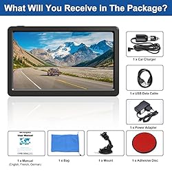 GPS Car Navigator, 9 Inch Display, Voice