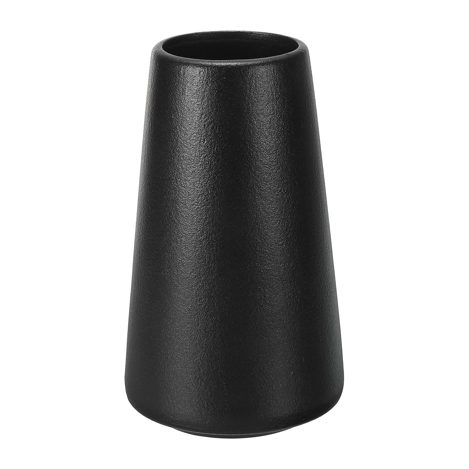 PATIKIL Flower Vase, Ceramic Vases for Flowers Minimalist Floral Vase Table Centerpieces for Fireplace Living Room Decor, Black