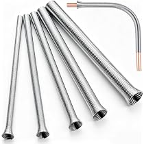 Spring Tubing Benders 5-Piece Kit – Fits 1/4 To 5/8 Inch OD, For Copper, Aluminum, And Thin-Wall Steel Pipe, Up To 180° Bends, Durable Galvanized Steel