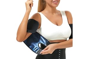 Saunana Arm Shaper for Women Arm Trimmers Slimming Wrap for Flabby Arms 2 Pieces Pair Adjustable Sauna Sweat Arm Shaper