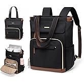 GOLF QUALITY Convertible Daypack Laptop Backpack for Women Men Carry on Tote Backpack Bookbag for College Work Nurse Travel,16Inch,Black