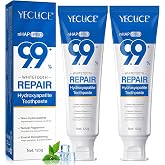 Hydroxyapatite Toothpaste 2 Pack - 9.9% Nano Hydroxyapatite Toothpaste for Sensitve Teeth, Enamel Repair &amp; Remineralization, Fluoride-Free Whitening Toothpaste, Fresh Mint