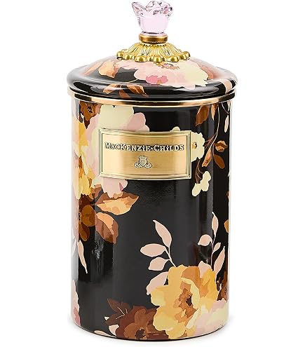 Amazon.com: MACKENZIE-CHILDS Enamel Canister, Kitchen Storage