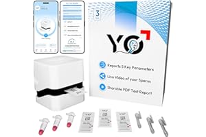 YO Home Sperm Test | #1 FDA Cleared Home Semen Analysis | Tests Sperm Concentration, Motility, Progressive Motility, and More with 97% Accuracy | No Mail-in or Lab Visit | Includes 3 Tests