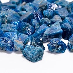 GEMKORA (250 carats) Raw Neon Blue Apatite Rough