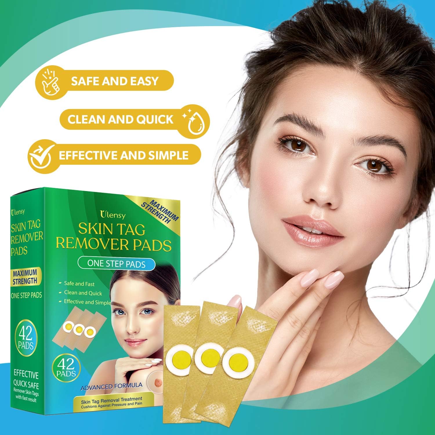 Ulensy Skin Tag Remover Pads, Effective Skin Tags Removal Treatment, Best Skin Tag Remover 42 Pads: Health & Personal Care