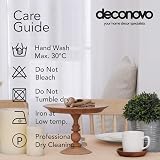 Deconovo Christmas Tablecloth Wipeable 51x110in Almond Cream Faux Linen view 6