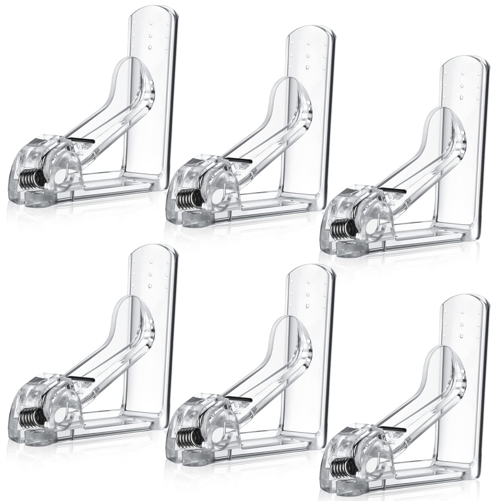 Photo 1 of Jetec 6 Pieces Clear Tablecloth Clips Plastic Loaded Table Cover Holder Clamps Table Linen Clips for Camping Picnic Cookout Birthday Wedding Restaurant Outdoor Hosting Essentials