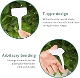 KINGLAKE Plant Labels and Pen 100 Pcs 6x10cm T-Type PVC White Garden Tags view 3