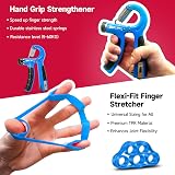 FitBeast Hand Grip Strengthener 5 Pack Adjustable 5kg-60kg Sky Blue view 3