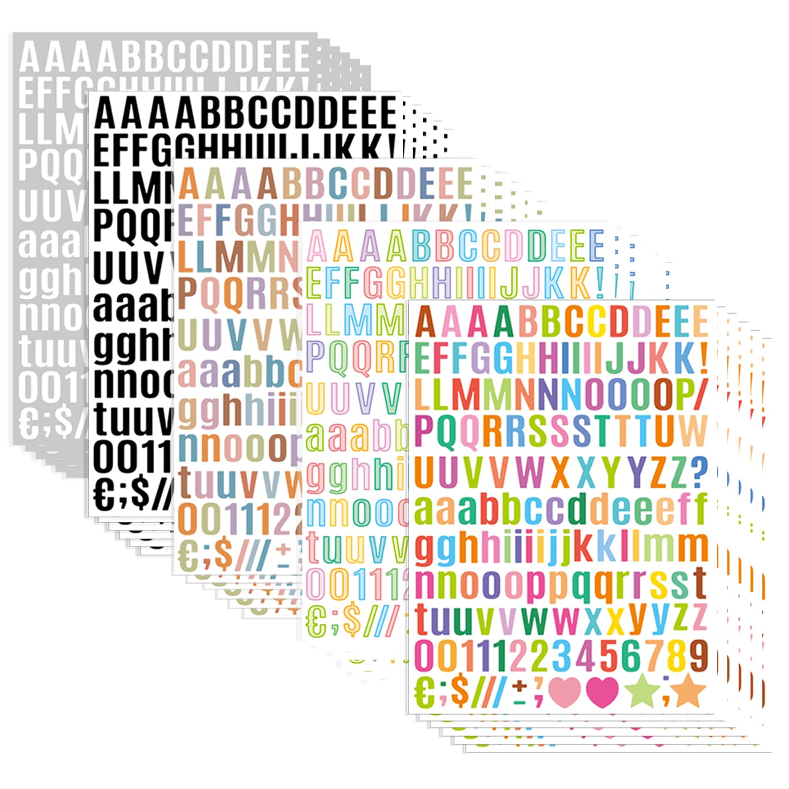 4620 Letter Stickers 30 Sheets Alphabet Stickers