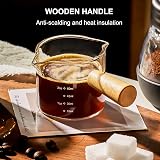 PARACITY Espresso Cups Double Spout Glass Measuring Cup 1 view 4