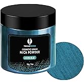 Laguna Blue Mica Powder for Epoxy Resin 56g / 2oz. Jar - Techarooz 2 Tone Resin Dye Color Pigment Powder for Lip Gloss, Nails, Colorant for soap Making and Bath Bombs
