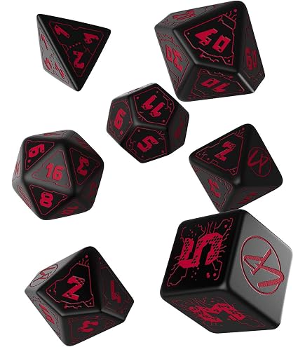 Amazon.com: Q-Workshop Cyberpunk Red Dice Set Danger Zone, Various