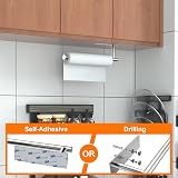Ibergrif M34055A Kitchen Roll Holder Under Cabinet Stainless Steel Grey view 5
