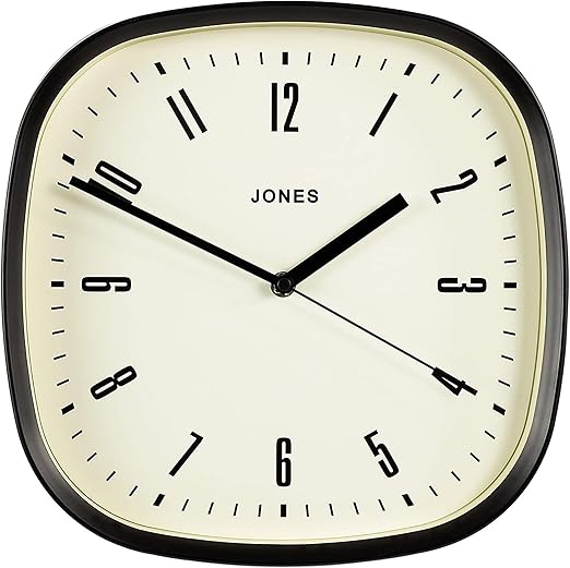 Jones Clocks Square Retro Wall Clock The Marvel Clock With Large