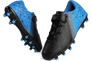 Skerxut Soccer Cleats, Kids Firm Ground Football Shoes, Boys Girls Athletic Outdoor