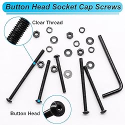 Bemaka 420PCS Black M3 Button Head Hex Socket Cap