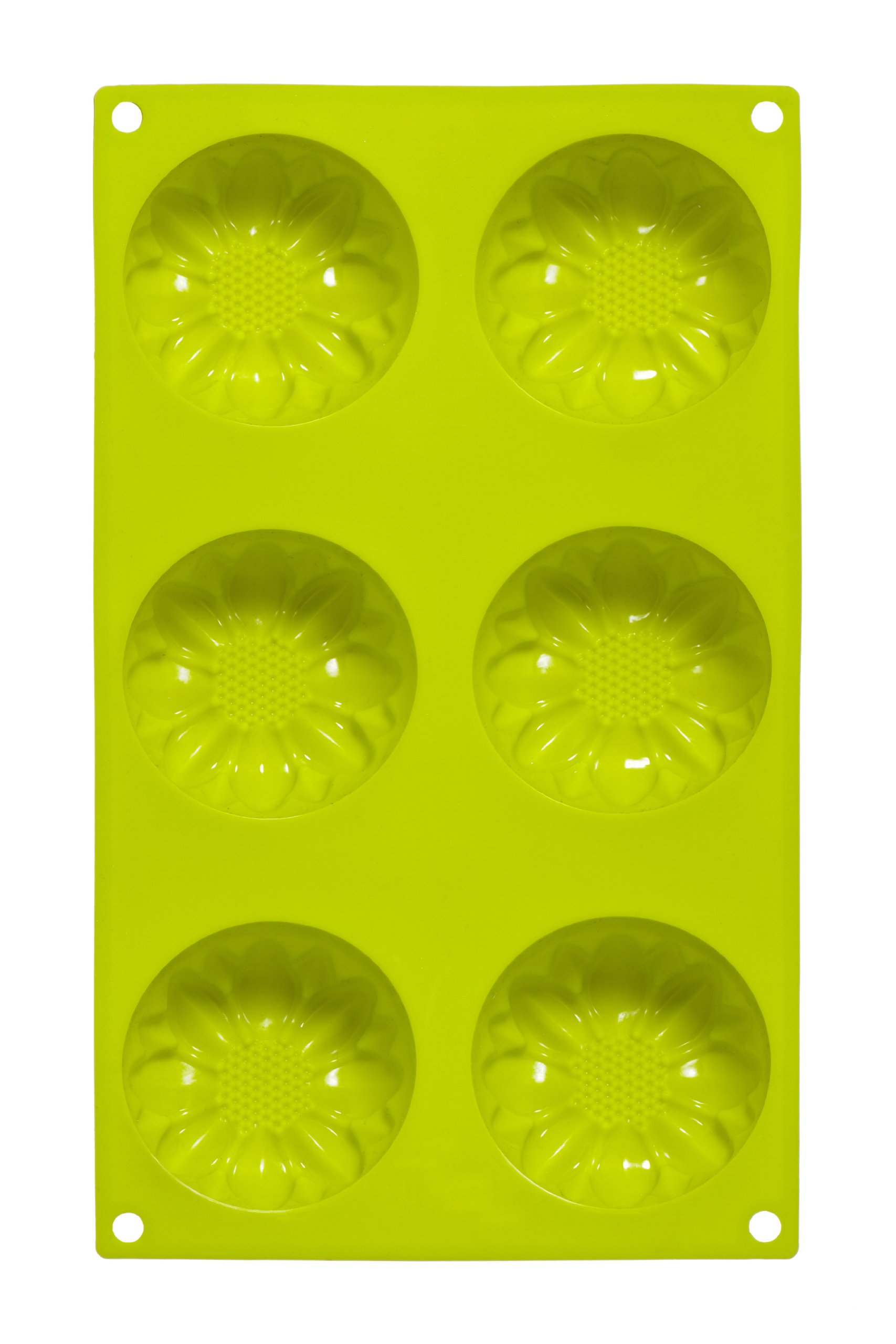 Premier Housewares 6 Daisy Cake Mould Tray - Lime Green