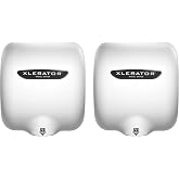 XLERATOR XL-BW-1.1N Excel Dryer High Speed Commercial Hand Dryer, White Thermoset Cover, Automatic Sensor, Surface Mounted, Noise Reduction Nozzle, LEED Credits 110/120 Volts(2 Pack)