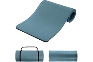BalanceFrom 1-Inch Premium Yoga Mat,High-Density NBR Foam,1 Inch Thick Yoga Mat for Superior Cushioning and Joint Protection,Non-Slip for Pilates,Gym & Exercise