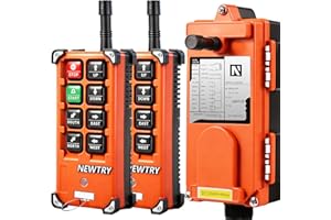 NEWTRY 12V Wireless Crane Remote Control Double Transmitters Industrial Channel Hoist Crane Transmitter Receiver