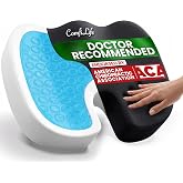 ComfiLife Doctor Recommended Seat Cushion - Premium Gel &amp; Memory Foam Office Chair, Car Seat, Lifting Cushion - Chair Cushions for Back &amp; Sciatica Relief - Seat Cushions for Office &amp; Desk (Black)