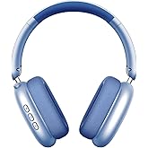 Wentronic Y01 Wireless Noise Canceling Headphones Bluetooth 5.3 Over Ear Headphones with Microphone, Hi-Res Audio, 48H Playtime, Foldable Comfortable Earpads,Compatible with iOS,Android,PC, Blue