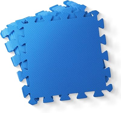 kidoola Foam Baby Play Mat 29x29cm 9pc 7mm Interlocking Blue EVA