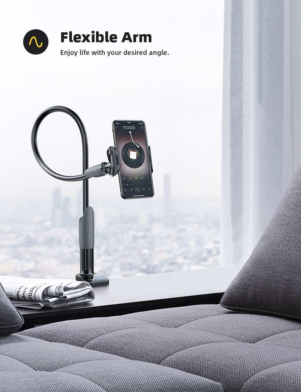 Gooseneck Phone Holder, Lamicall Flexible Holder for Bed - Image 4