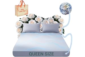 Grounding Sheets Queen, 80% Organic Cotton +20% Silver Fiber, Grounding Sheets Can Improve Sleep and Sub-Health, Grounding We