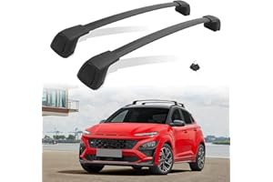 AUXPACBO Upgraded Lockable Cross Bar Fit for Hyundai Kona 2018 2019 2020 2021 2022 2023 & Hyundai Kona N 2022 2023 Anti-Theft Roof Rack Rail Crossbars Luggage Rack Cargo Bar