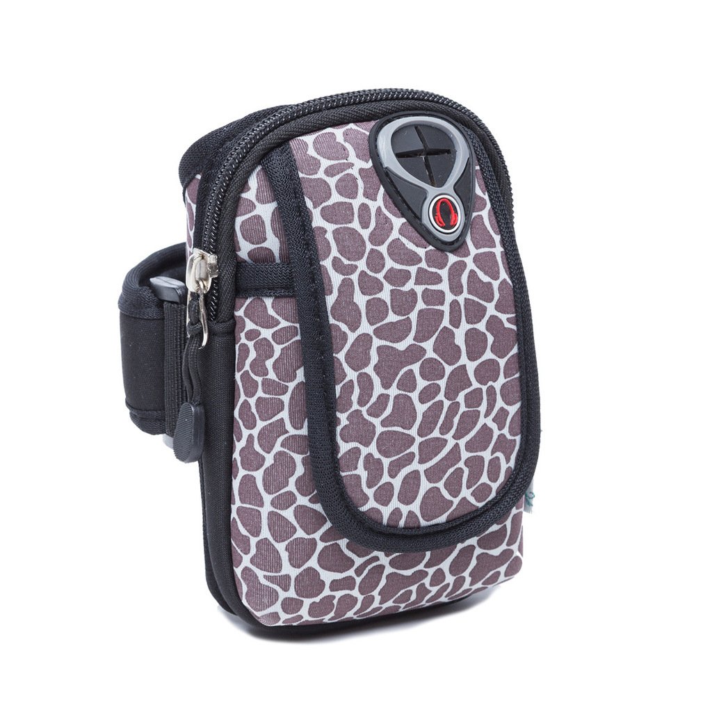 Aiyuda Sports Workout Running Armband Case Multipurpose Arm Phone Bag Pouch with Earphone Hole for iPod iPhone 4 4S 5 5S 6 and Keys Cards Light Grey