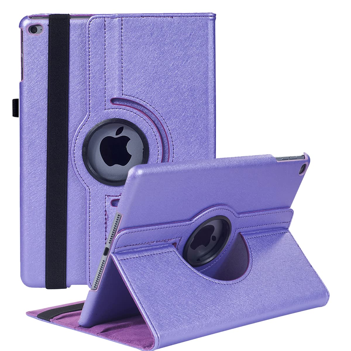 Rotating Case for iPad 9.7 inch 6th Gen, 5th Gen/iPad Air 2 / iPad Air - 360 Degree Rotating Stand Protective Cover with Auto Sleep Wake for iPad 9.7 2018 2017 / iPad Air 2 / iPad Air (Purple)