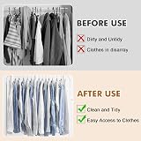 Hejo 30 Pack Plastic Clothes Covers 60x120cm Clear Garment Bags Dust Proof view 4