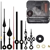 EMOON High Torque 12888 Clock Movement Mechanism with 3 Pairs of Hands, Silent Sweep Quartz Clock Motor Kit for Clock Repair DIY Replacement