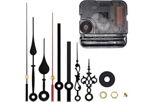 EMOON High Torque 12888 Clock Movement Mechanism with 3 Pairs of Hands, Silent Sweep Quartz Clock Motor Kit for Clock Repair DIY Replacement