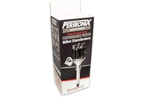 Pertronix D133700 Flame-Thrower Plug and Play Vacuum Advance Black Cap Billet Electronic Distributor with Ignitor II Technology for Ford FE 352-428