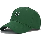 Umeepar Smile Face Baseball Cap for Women Men Adjustable Low Profile Unstructured Cotton Dad Hat