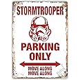 Eletina Vintage Metal Stormtrooper Parking Only Wall Iron Painting Tin Warning Decorative Signs & Plaques, 8 X 12 Inch, One color8-13