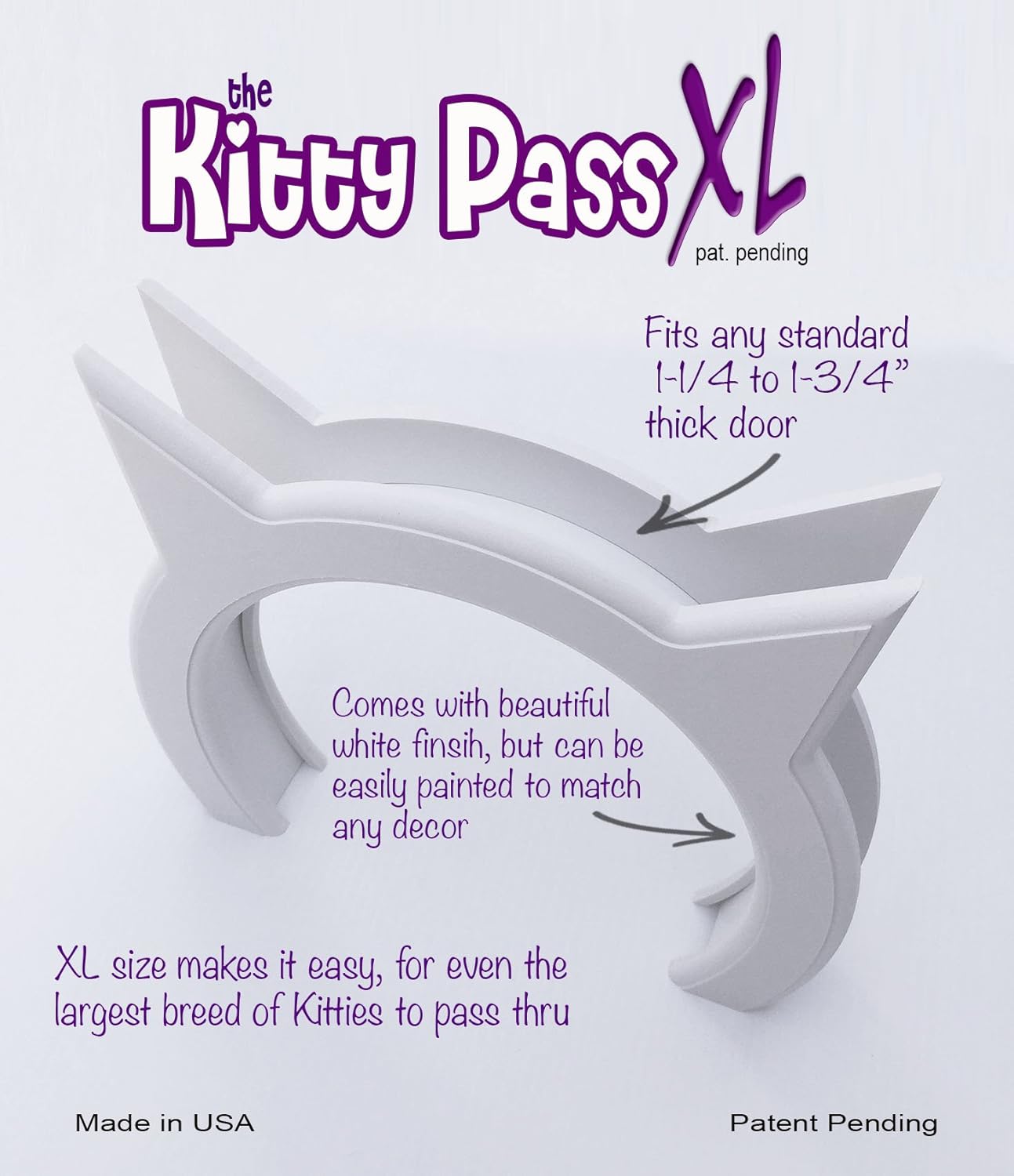 The Kitty Pass XL Large Cat Door, Interior Large Pet Door Hidden Litter Box. : Pet Supplies