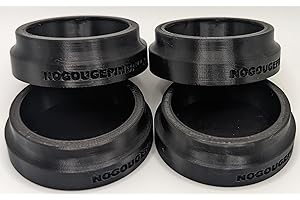 No Gouge Pinball Rubber Leg Leveler Caster Feet, Footies, Cups, Set of 4 (Black)