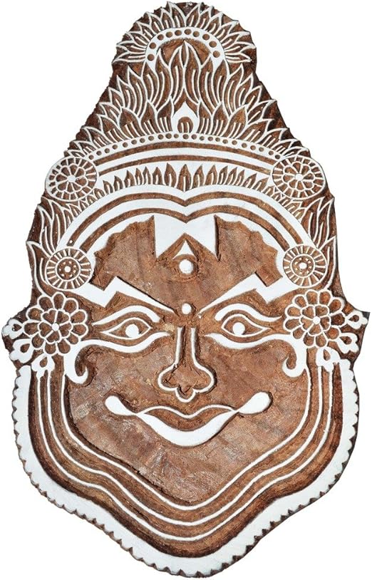 amazon com traditonal kathakali dancer wooden printing block textile printing henna block home kitchen amazon com